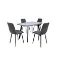 Rimini Grey Melamine 4 Seater Dining Table - 120cm