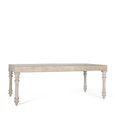 Rovigo Dining Table - White Carved Mango Wood - 8 Seater - 200cm