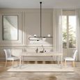 Rovigo Dining Table - White Carved Mango Wood - 8 Seater - 200cm