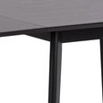 Roxby Drop Leaf Dining Table - 2-4 Seater - 80cm-120cm - Black