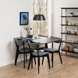 Roxby Drop Leaf Dining Table - 2-4 Seater - 80cm-120cm - Black
