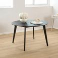 Roxby Round Dining Table - 4 Seater - 120cm - Black