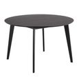 Roxby Round Dining Table - 4 Seater - 120cm - Black