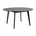 Roxby Round Dining Table - 6 Seater - 140cm - Black