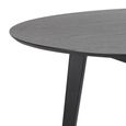 Roxby Round Dining Table - 6 Seater - 140cm - Black