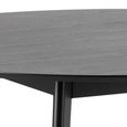 Roxby Round Dining Table - 6 Seater - 140cm - Black