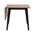 Roxby Drop Leaf Dining Table - 2-4 Seater - 80cm-120cm - Oak and Black