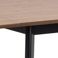 Roxby Drop Leaf Dining Table - 2-4 Seater - 80cm-120cm - Oak and Black