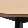Roxby Round Dining Table - 2 Seater - 105cm - Oak and Black