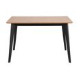 Roxby Round Dining Table - 4 Seater - 120cm - Oak and Black