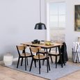 Roxby Round Dining Table - 4 Seater - 120cm - Oak and Black