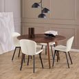 Roxby Round Dining Table - 6 Seater - 140cm - Walnut