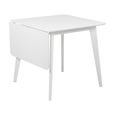 Roxby Drop Leaf Dining Table - 2-4 Seater - 80cm-120cm - White