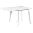 Roxby Drop Leaf Dining Table - 2-4 Seater - 80cm-120cm - White