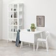 Roxby Drop Leaf Dining Table - 2-4 Seater - 80cm-120cm - White