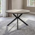 Russo Dining Table - 4 Seater - 120cm - Round - Melamine - Grey