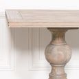 Rustic Mango Wood Double Pedestal Dining Table - 10 Seater - 240cm