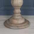 Rustic Mango Wood Pedestal Dining Table - Round - 6 Seater - 147cm