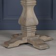 Rustic Mango Wood Pedestal Dining Table - Round - 6 Seater - 151cm