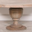 Rustic Mango Wood Pedestal Dining Table - Round - 8 Seater - 162cm