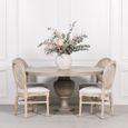 Rustic Mango Wood Pedestal Dining Table - Round - 8 Seater - 162cm