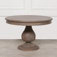 Rustic Reclaimed Wood Pedestal Dining Table - Round - 4 Seater - 120cm