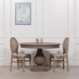 Rustic Reclaimed Wood Pedestal Dining Table - Round - 4 Seater - 120cm