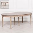 Rustic White Cedar Extending Dining Table - Oval - 4-8 Seater - 117cm-206cm
