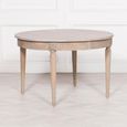 Rustic White Cedar Extending Dining Table - Oval - 4-8 Seater - 117cm-206cm