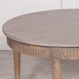 Rustic White Cedar Extending Dining Table - Oval - 4-8 Seater - 117cm-206cm