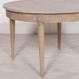 Rustic White Cedar Extending Dining Table - Oval - 4-8 Seater - 117cm-206cm
