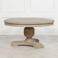 Rustic White Cedar Pedestal Dining Table - Round - 6 Seater - 150cm