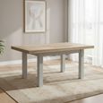 Salcombe Extending Dining Table - Grey Oak - 4-6 Seater - 140cm-185cm