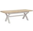Salcombe Extending Dining Table with Cross Leg - Grey Oak - 8-10 Seater - 200cm-245cm