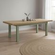 Salcombe Extending Dining Table - Sage Oak - 8-10 Seater - 200cm-245cm