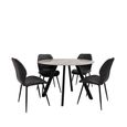 Saldini Grey Sintered Stone 4 Seater Round Dining Table with Spider Legs - 110cm