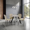 Saldini Grey Sintered Stone 4 Seater Round Dining Table with Spider Legs - 110cm