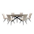 Samara Dark Oak 8 Seater Oval Dining Table with Spider Legs - 180cm