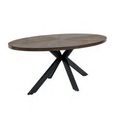 Samara Dark Oak 8 Seater Oval Dining Table with Spider Legs - 180cm