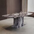 Saronno 6 Seater Grey Marble Dining Table - Sizes Available