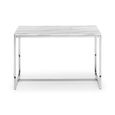 Scala Dining Table - 4 Seater - White Marble Effect and Chrome