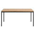 Seaford Dining Table - 6 Seater - Round - 160cm - Oak and Black Metal