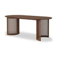 Soho Dining Table - Oval - Slatted Base -  8 Seater - 200cm - Dark Oak