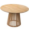 Soho Dining Table - Round - Slatted Base - 4 Seater - 120cm - Oak