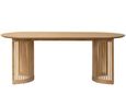 Soho Dining Table - Oval - Slatted Base -  8 Seater - 200cm - Oak