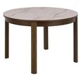 Southampton Round Dining Table - 4 Seater - Ceramic Top - 120cm - Dark Oak