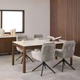 Southampton Round Dining Table - 6 Seater - Ceramic Top - 180cm - Dark Oak
