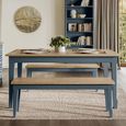 Signature Blue Extending Dining Table - 6-8 Seater - 160cm-200cm
