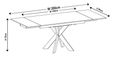 Sutton 6-8 Seater White Ceramic Extending Dining Table with Black Star Base