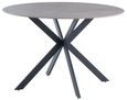 Talia Grey Sintered Stone 4 Seater Round Dining Table with Spider Legs - 120cm